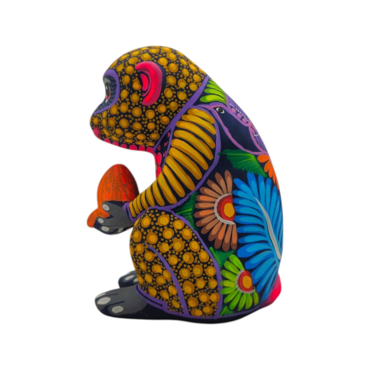 Alebrije Monkey Figurine | Hand-Painted Folk Art Talavera Figurine La Vie Bien Alebrije Monkey Figurine | Hand-Painted Folk Art