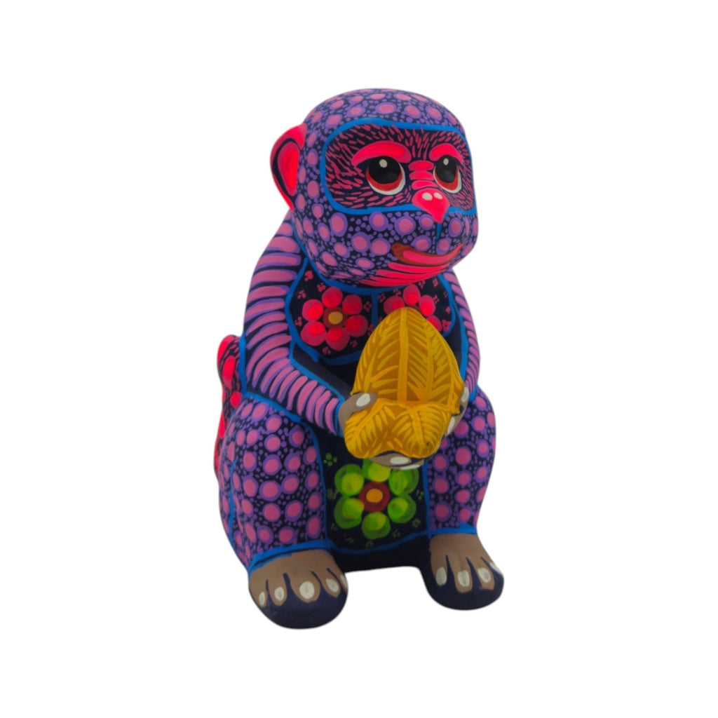 Alebrije Monkey Figurine | Hand-Painted Folk Art Talavera Figurine La Vie Bien Alebrije Monkey Figurine | Hand-Painted Folk Art