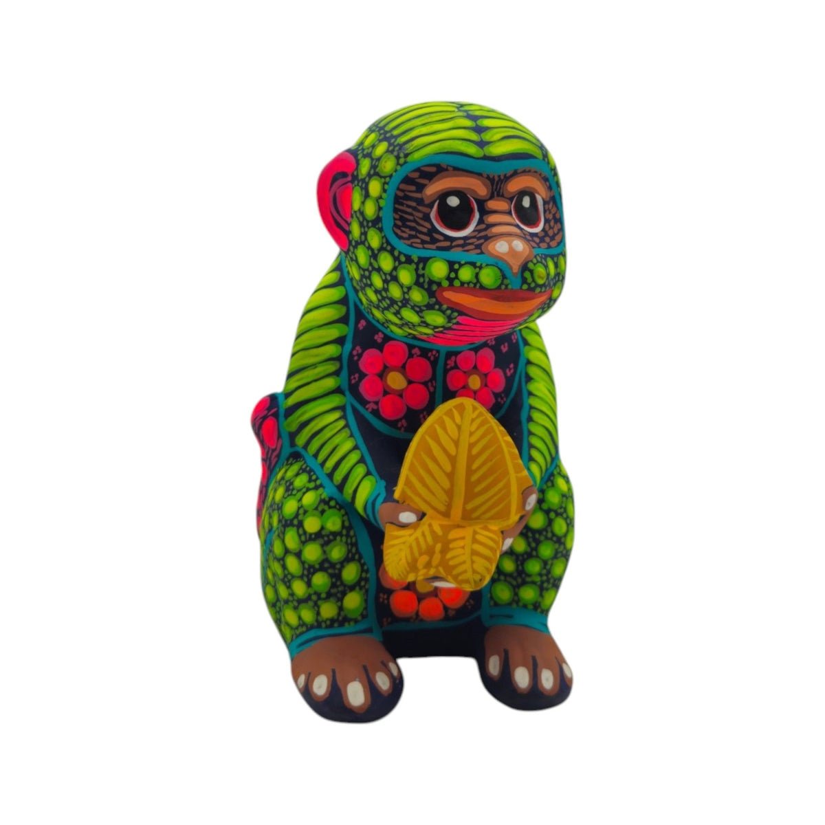 Alebrije Monkey Figurine | Hand-Painted Folk Art Talavera Figurine La Vie Bien Alebrije Monkey Figurine | Hand-Painted Folk Art