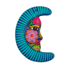 Alebrije Moon Wall Art | Hand-Painted Floral Design Guerrero Wall Art La Vie Bien Alebrije Moon Wall Art | Hand-Painted Floral Design