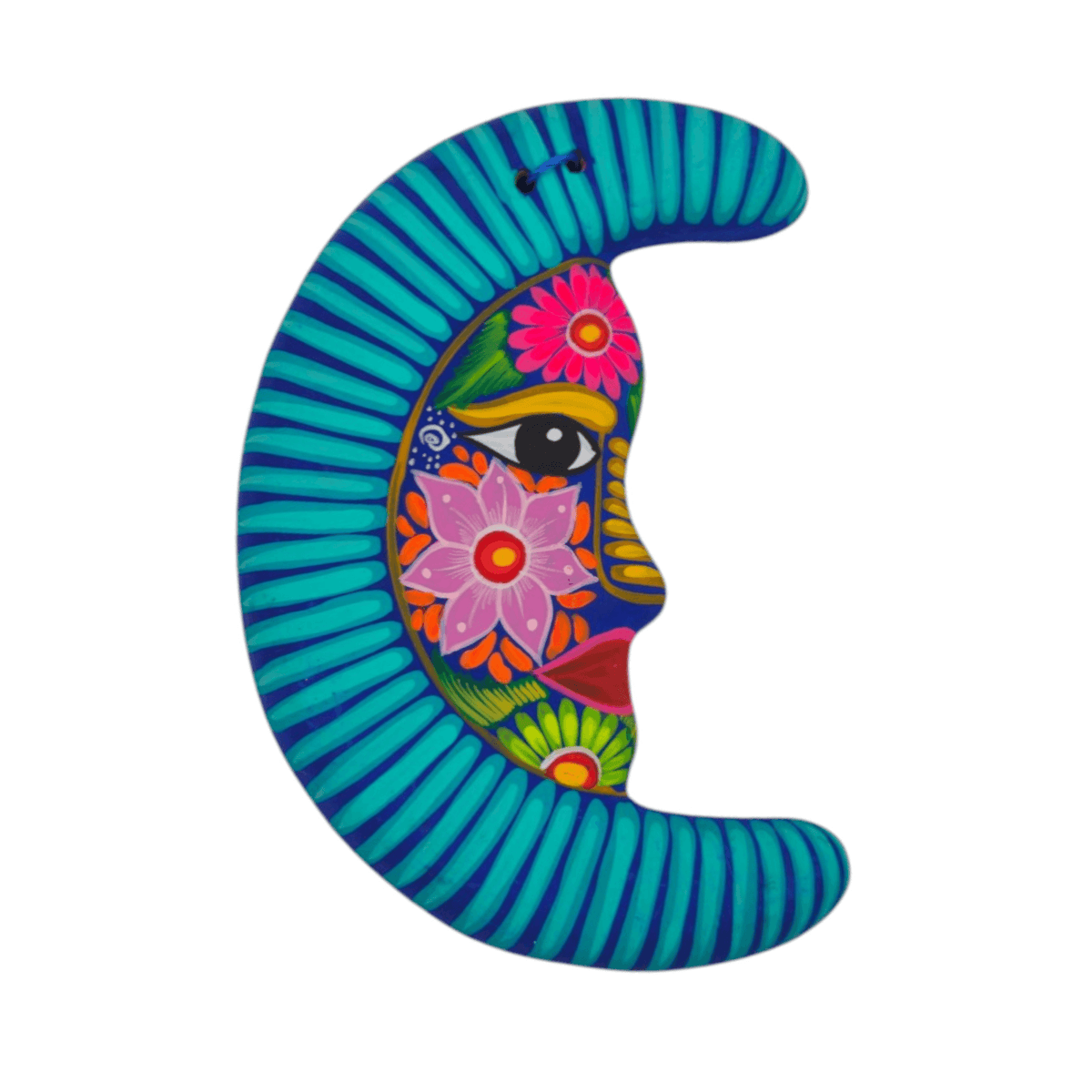 Alebrije Moon Wall Art | Hand-Painted Floral Design Guerrero Wall Art La Vie Bien Alebrije Moon Wall Art | Hand-Painted Floral Design