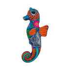 Alebrije Seahorse Figurine | Vibrant Ocean Wall Art Talavera Figurine La Vie Bien Alebrije Seahorse Figurine | Vibrant Ocean Wall Art
