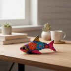 Alebrije Shark Figurine | Vibrant Ocean Decor Talavera Statue La Vie Bien Alebrije Shark Figurine | Vibrant Ocean Decor