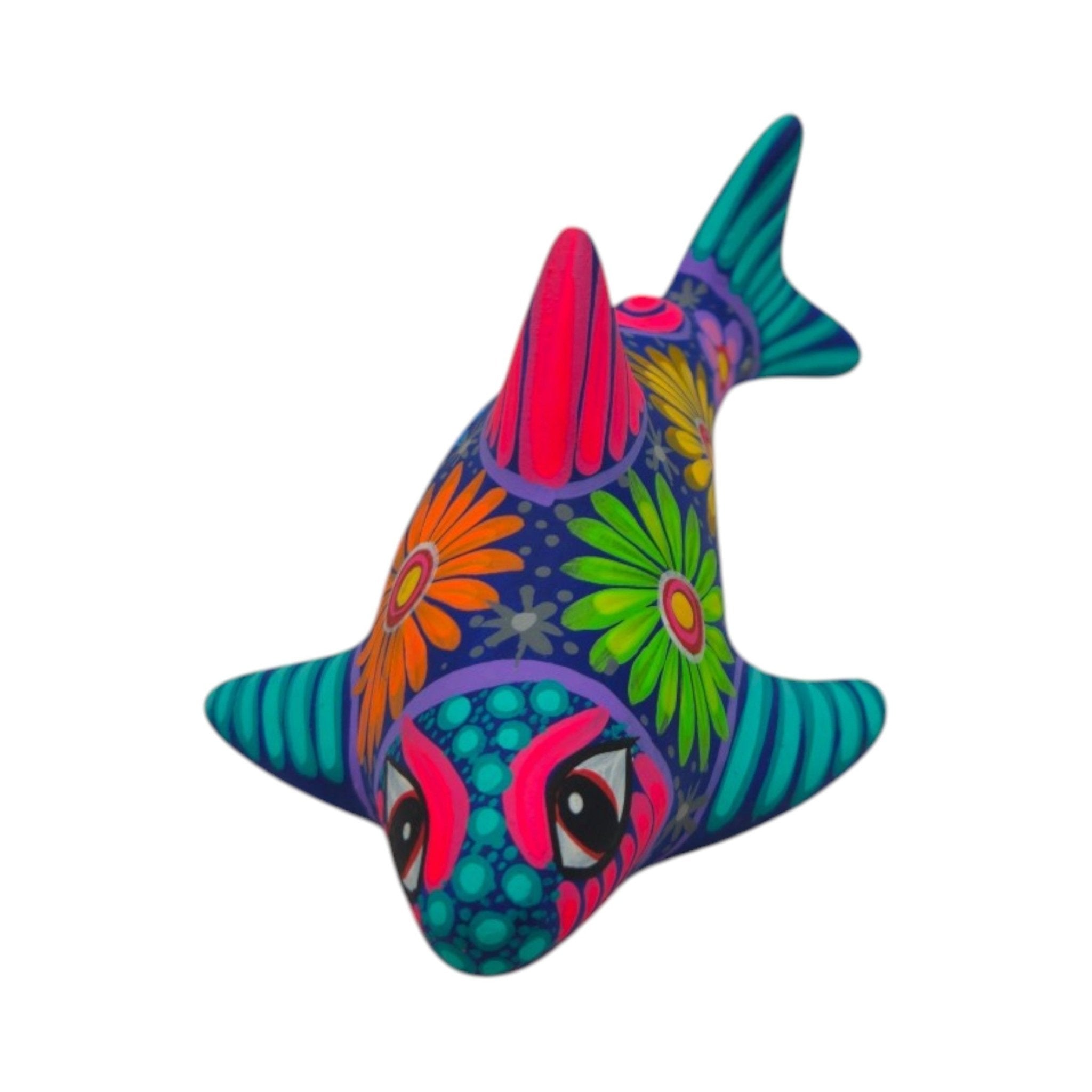Alebrije Shark Figurine | Vibrant Ocean Decor Talavera Statue La Vie Bien Alebrije Shark Figurine | Vibrant Ocean Decor