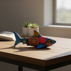 Alebrije Shark Figurine | Vibrant Ocean Decor Talavera Statue La Vie Bien Alebrije Shark Figurine | Vibrant Ocean Decor