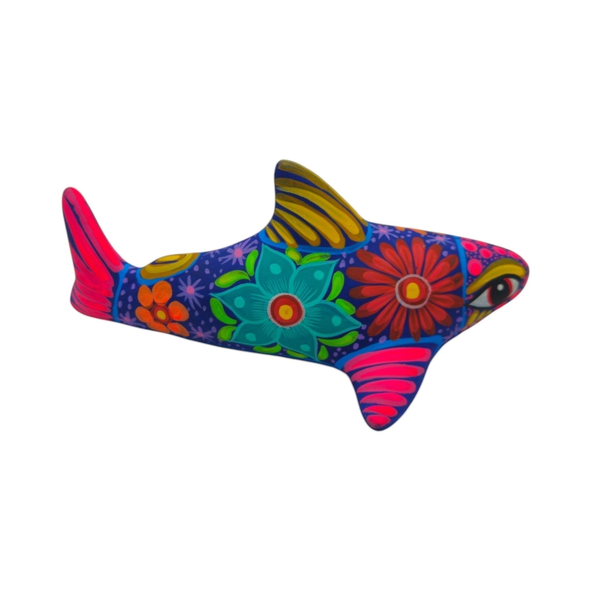 Alebrije Shark Figurine | Vibrant Ocean Decor Talavera Statue La Vie Bien Alebrije Shark Figurine | Vibrant Ocean Decor