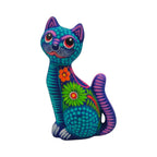 Alebrije Sitting Cat Statue | Hand-Painted Artwork Talavera Statue La Vie Bien Alebrije Sitting Cat Statue | Hand-Painted Artwork