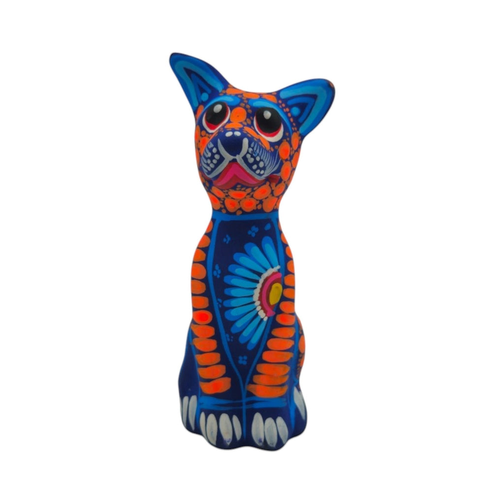 Alebrije Sitting Dog Statue | Hand-Painted Decorative Art Talavera Statue La Vie Bien Alebrije Sitting Dog Statue | Hand-Painted Decorative Art