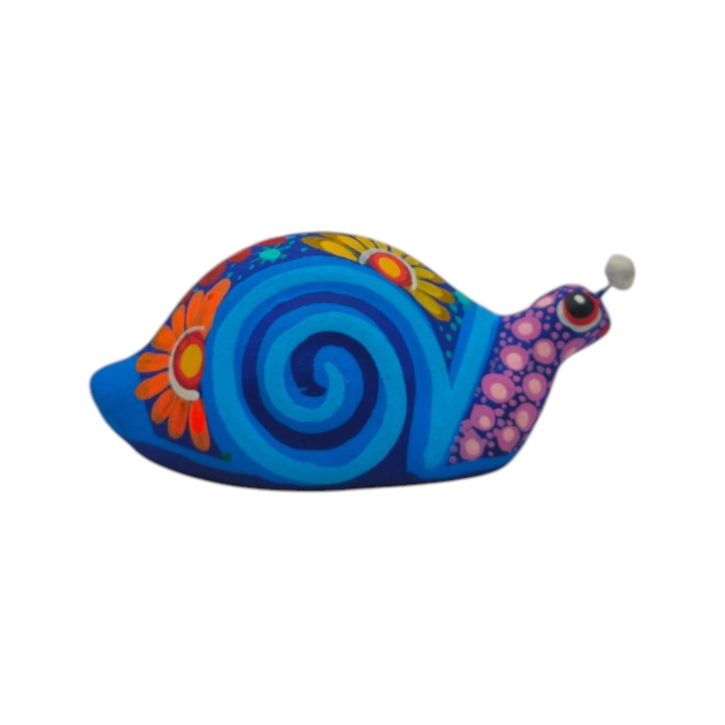 Alebrije Snail Figurine | Colorful Hand-Painted Design Talavera Figurine La Vie Bien Alebrije Snail Figurine | Colorful Hand-Painted Design