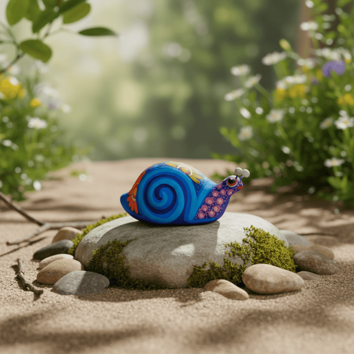 Alebrije Snail Figurine | Colorful Hand-Painted Design Talavera Figurine La Vie Bien Alebrije Snail Figurine | Colorful Hand-Painted Design