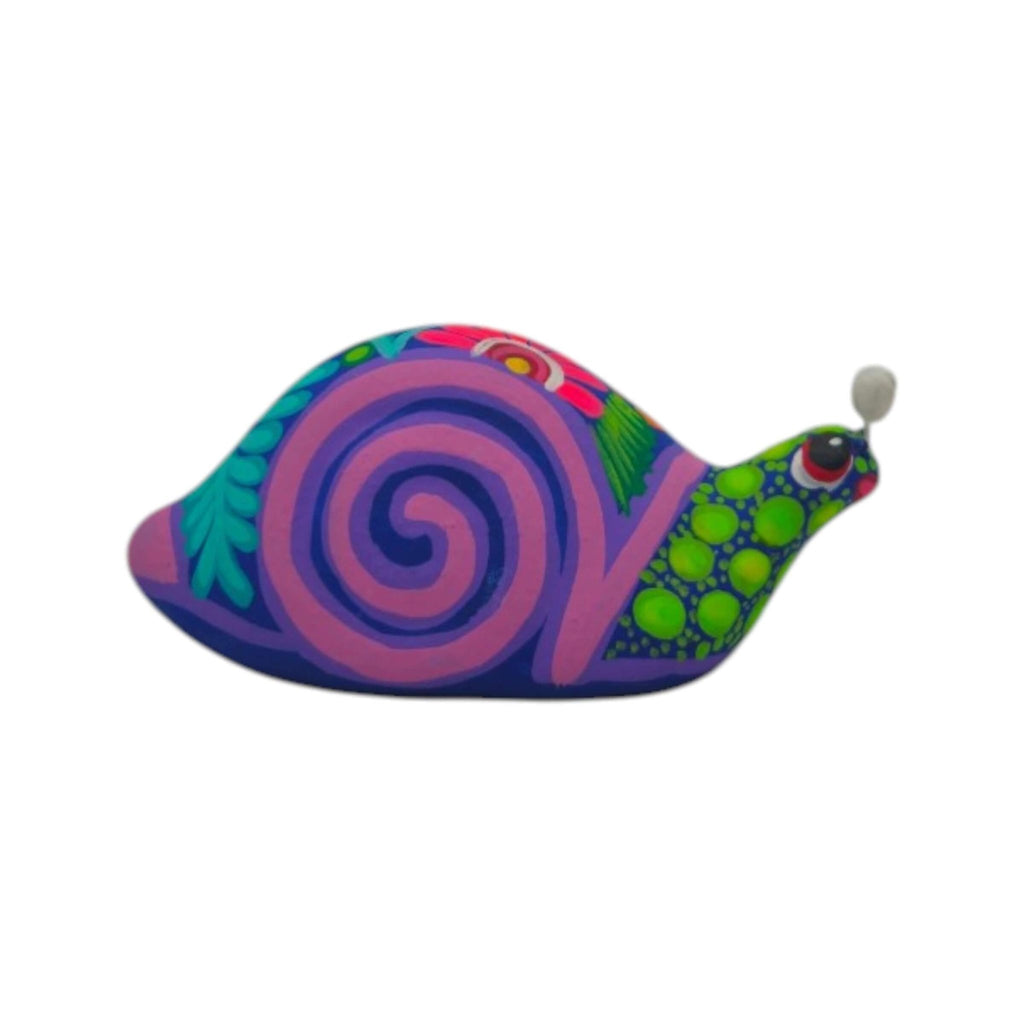 Alebrije Snail Figurine | Colorful Hand-Painted Design Talavera Figurine La Vie Bien Alebrije Snail Figurine | Colorful Hand-Painted Design