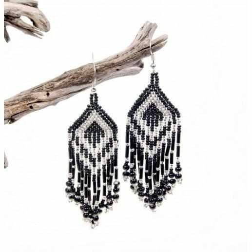 Alegria Seed Bead Peyote Stitch Earrings - Guatemala Jewelry La Vie Bien Alegria Seed Bead Peyote Stitch Earrings - Guatemala