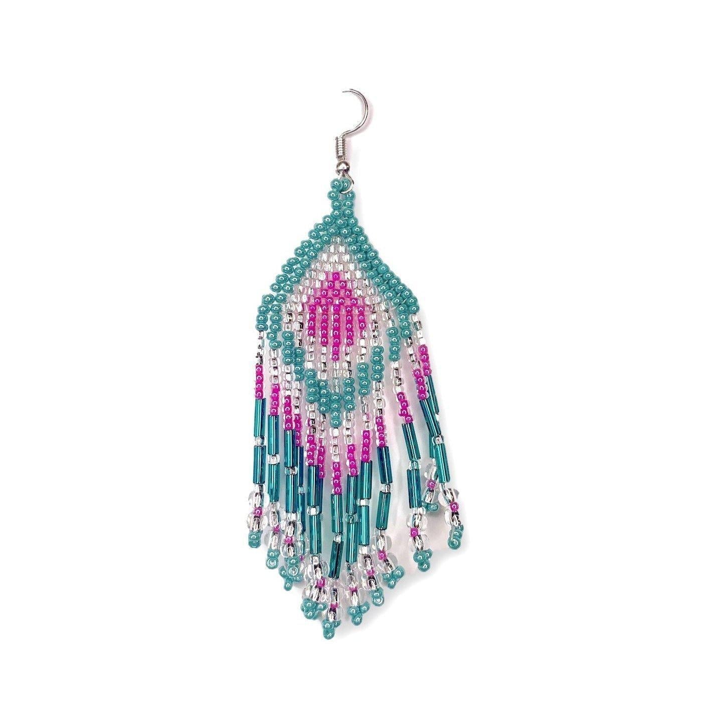 Alegria Seed Bead Peyote Stitch Earrings - Guatemala Jewelry La Vie Bien Alegria Seed Bead Peyote Stitch Earrings - Guatemala