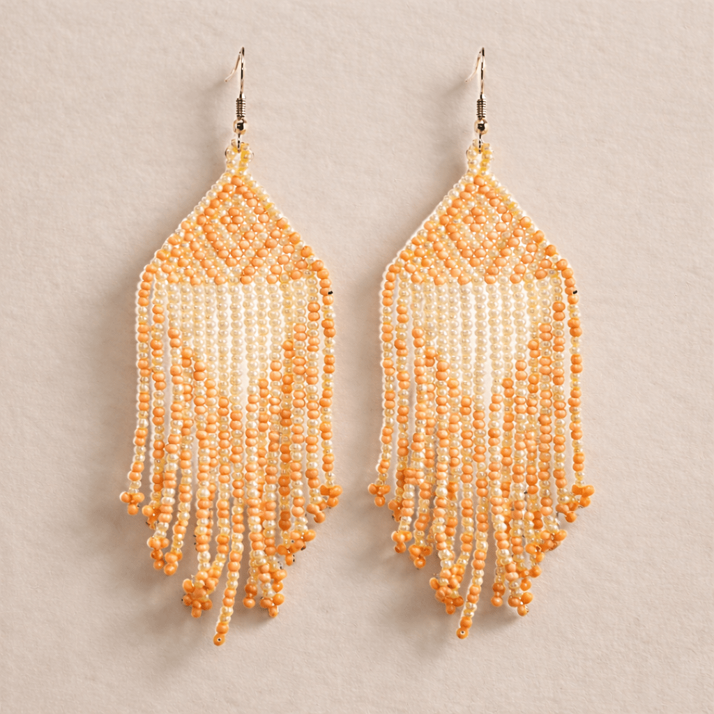 Alegria Seed Bead Peyote Stitch Earrings - Guatemala Jewelry La Vie Bien Alegria Seed Bead Peyote Stitch Earrings - Guatemala