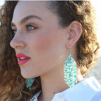 Alegria Seed Bead Peyote Stitch Earrings - Guatemala Jewelry La Vie Bien Alegria Seed Bead Peyote Stitch Earrings - Guatemala