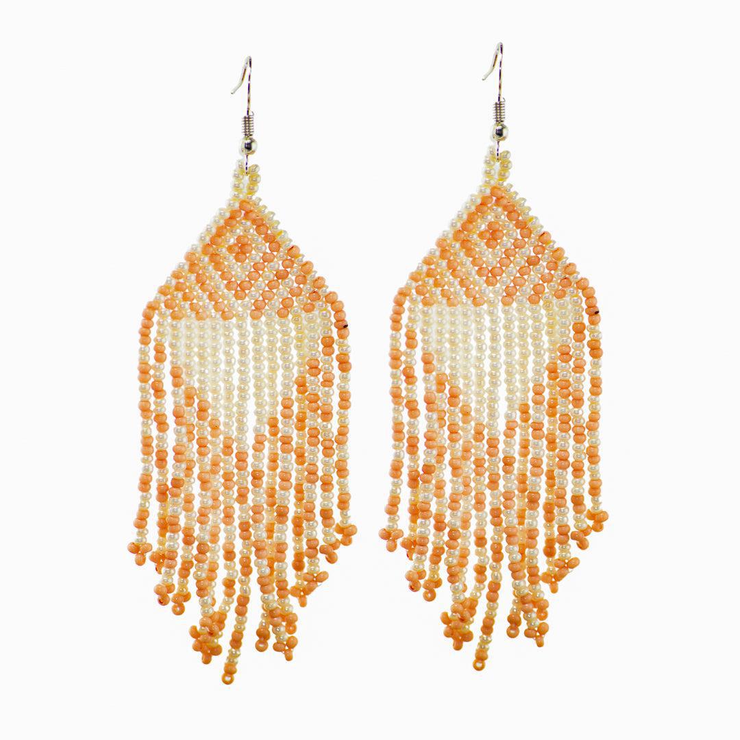 Alegria Seed Bead Peyote Stitch Earrings - Guatemala Jewelry La Vie Bien Alegria Seed Bead Peyote Stitch Earrings - Guatemala