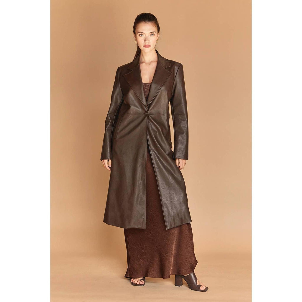 Alexandra Vegan Leather Wrap Skirt [Sizes XS - XL]