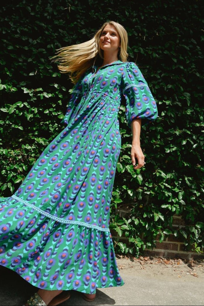 Alexi Maxi Dress - Winter Cobalt Green