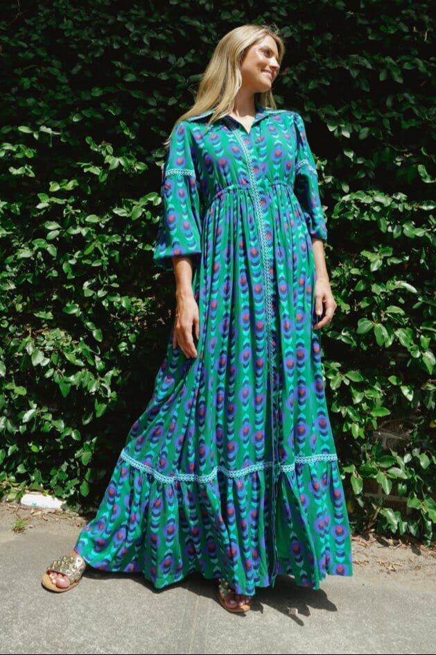 Alexi Maxi Dress - Winter Cobalt Green