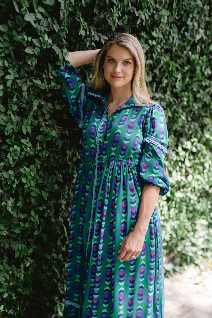 Alexi Maxi Dress - Winter Cobalt Green