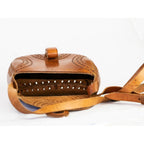 Alicia Leather Crossbody Stamped Purse - Mexico Bags La Vie Bien Alicia Leather Crossbody Stamped Purse - Mexico