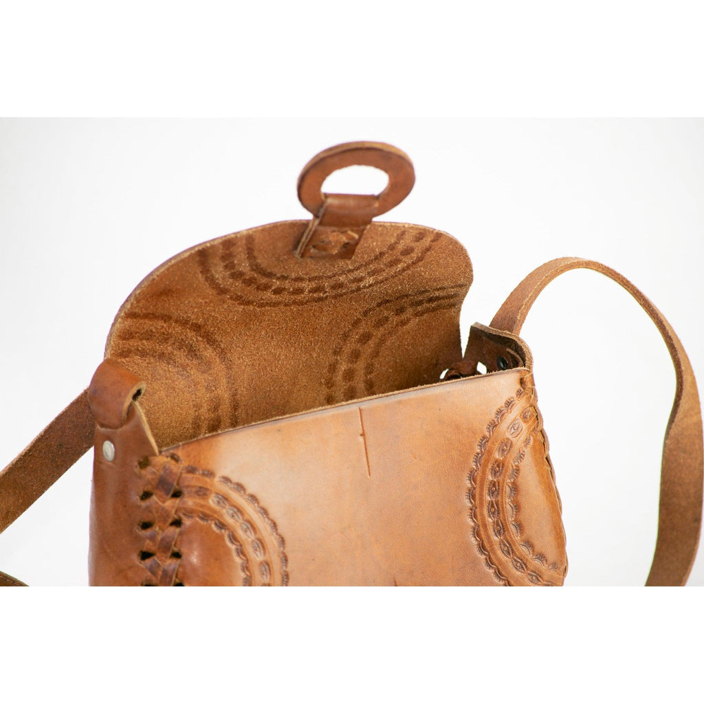 Alicia Leather Crossbody Stamped Purse - Mexico Bags La Vie Bien Alicia Leather Crossbody Stamped Purse - Mexico