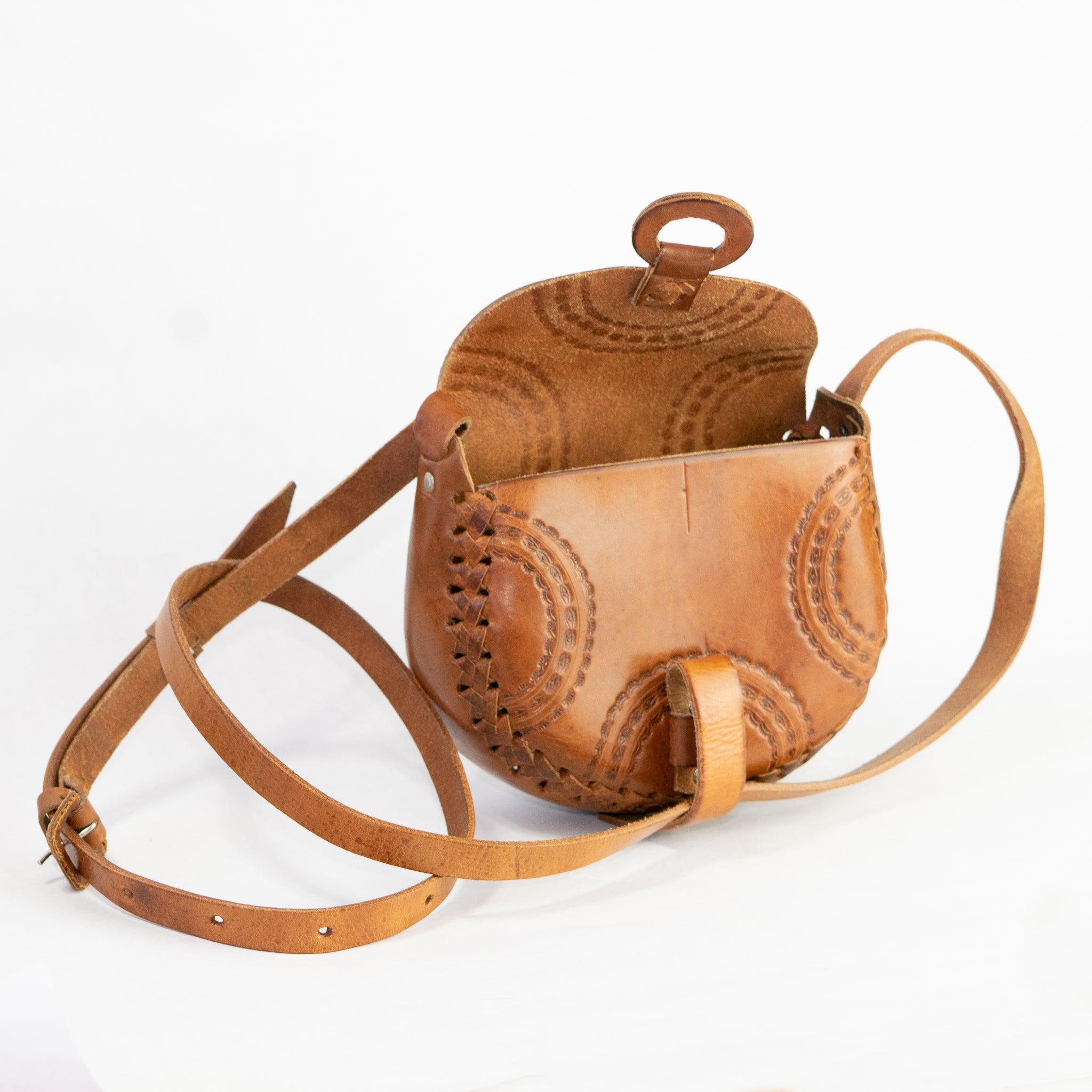 Alicia Leather Crossbody Stamped Purse - Mexico Bags La Vie Bien Alicia Leather Crossbody Stamped Purse - Mexico