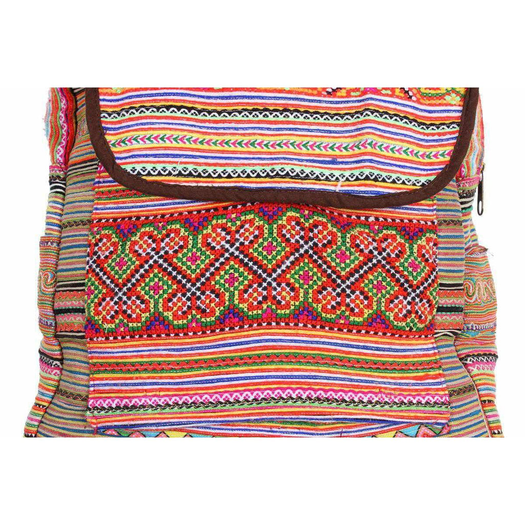 Alisa Embroidered Colorful Boho Backpack - Thailand Bags La Vie Bien Alisa Embroidered Colorful Boho Backpack - Thailand