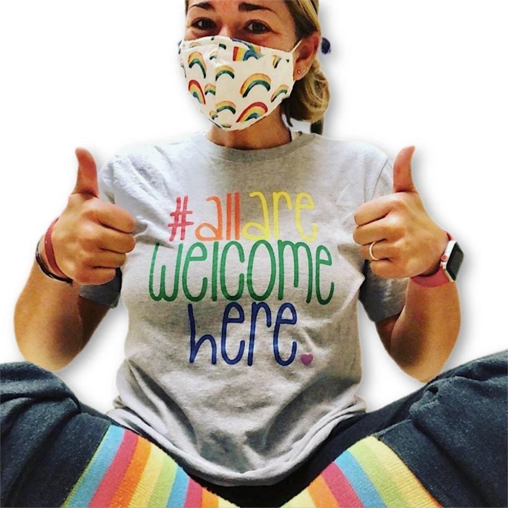 All Are Welcome Here Classic Tee by Kind Cotton