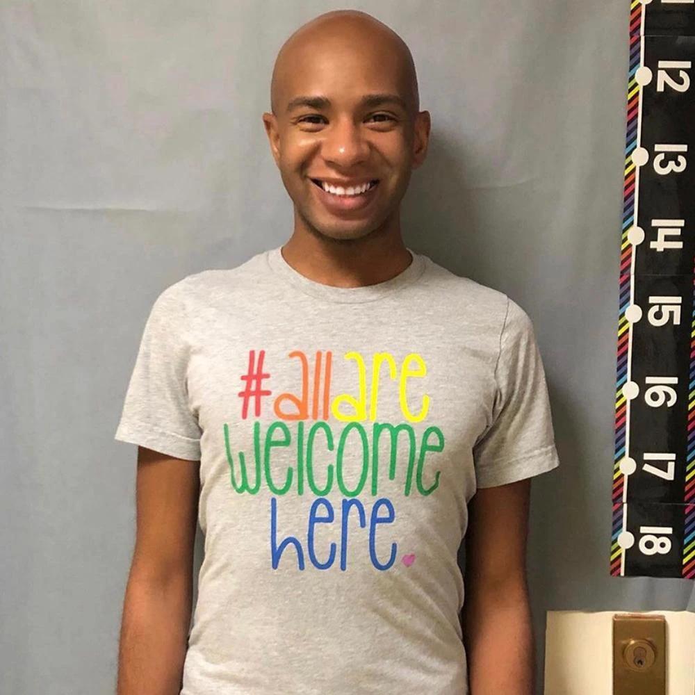 All Are Welcome Here Classic Tee by Kind Cotton