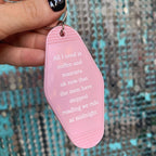 All I Need Is Coffee And Mascara We Ride at Midnight Motel Keychain by The Bullish Store