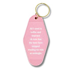 All I Need Is Coffee And Mascara We Ride at Midnight Motel Keychain by The Bullish Store
