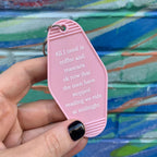 All I Need Is Coffee And Mascara We Ride at Midnight Motel Keychain by The Bullish Store