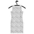 French love letter bodycon dress - white by La Vie Bien