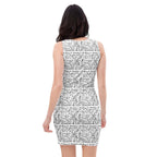 French love letter bodycon dress - white by La Vie Bien