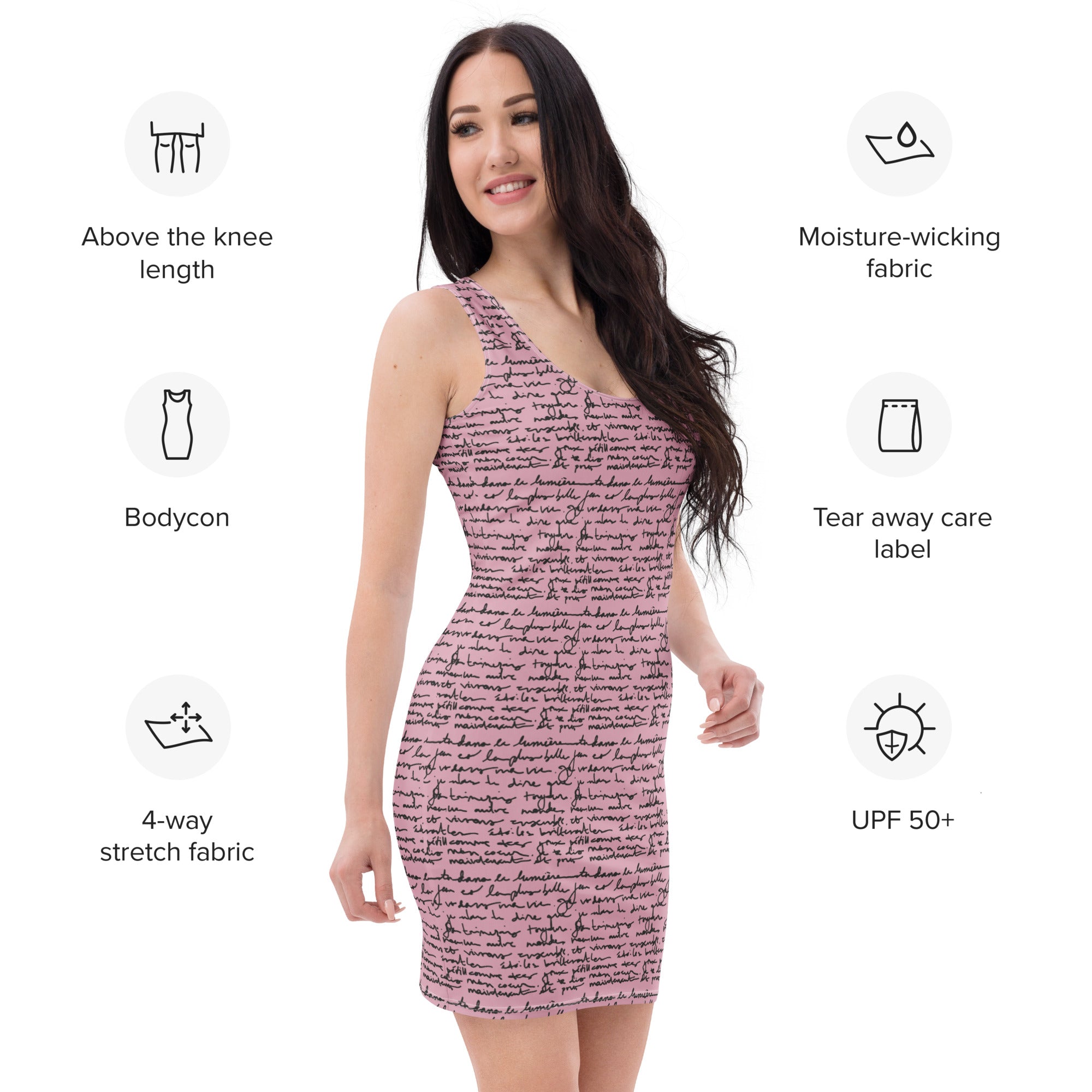 French love letter Bodycon dress