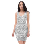 French love letter bodycon dress - white by La Vie Bien