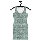 French love letter Bodycon dress - mint by La Vie Bien