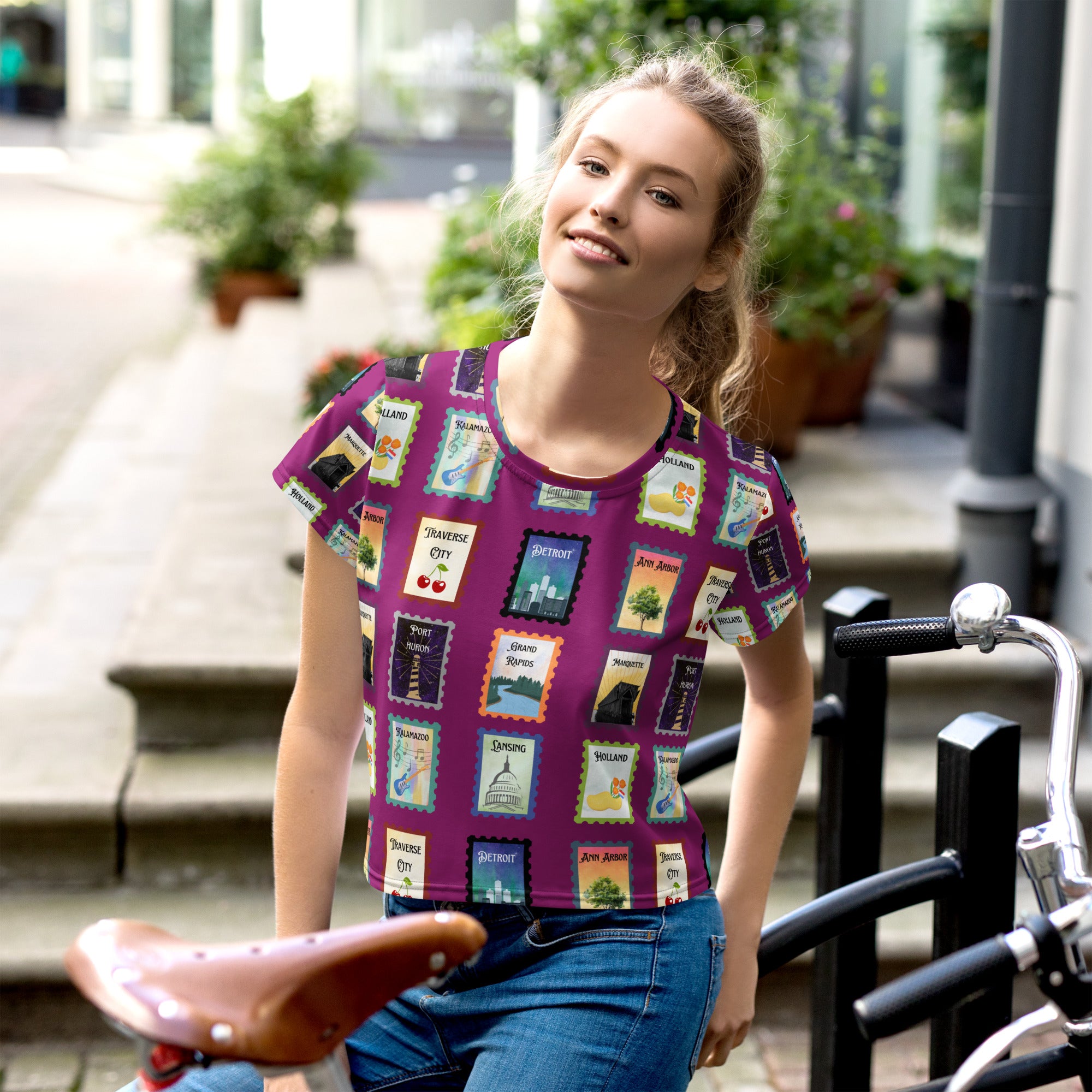 Michigan cities Crop Tee