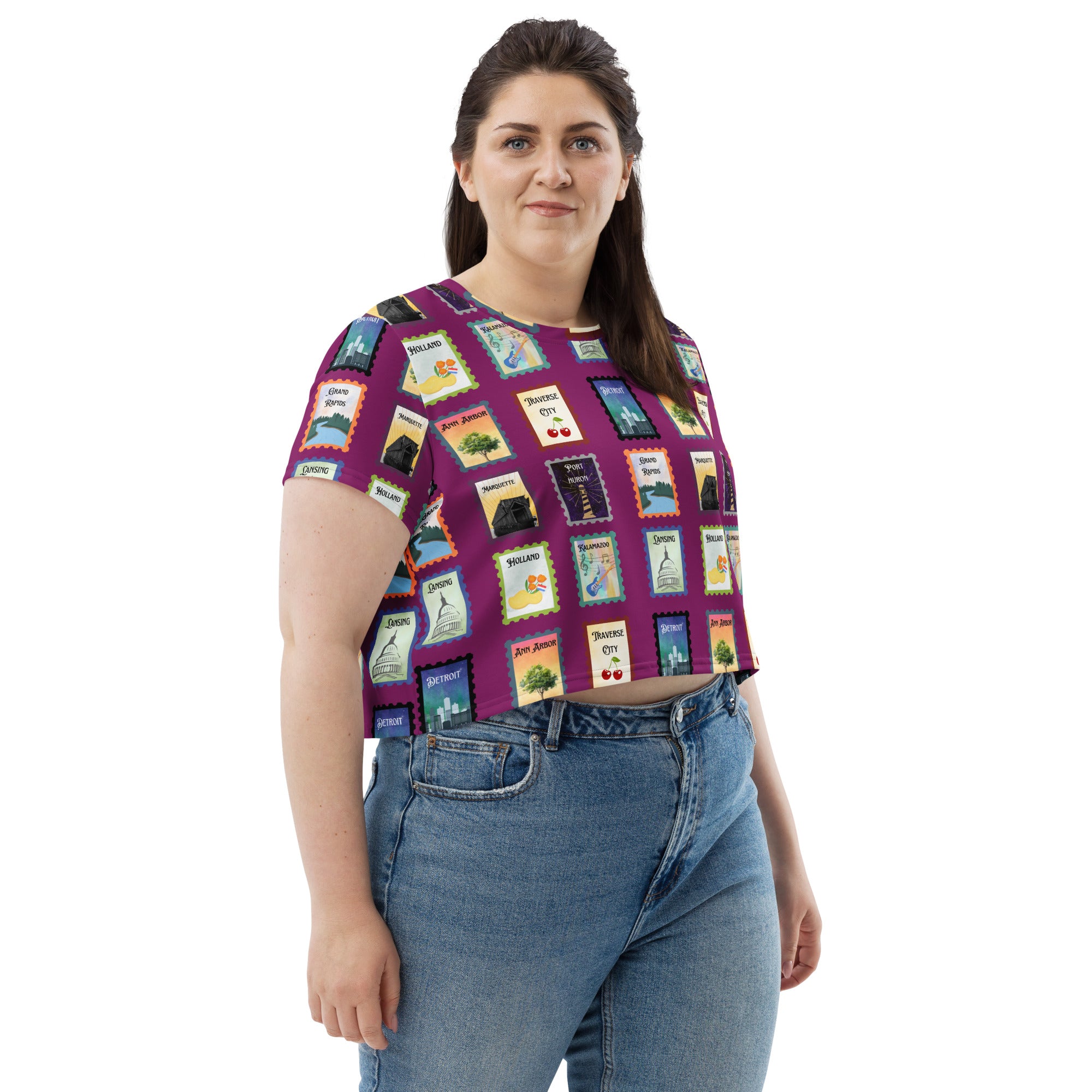 Michigan cities Crop Tee