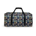 Michigan cities postage stamp Duffle bag by La Vie Bien