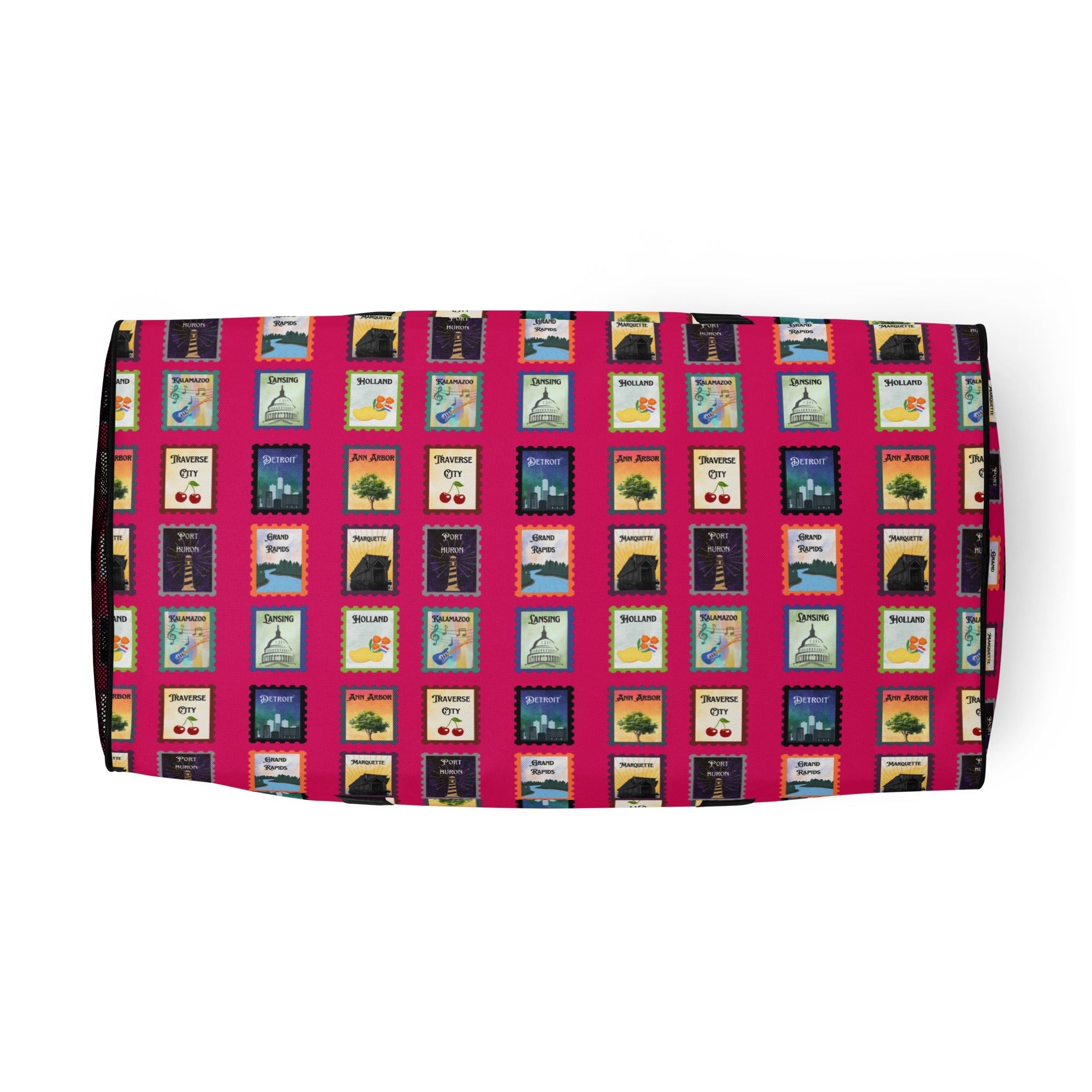Michigan postal stamps Duffle bag