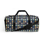 Michigan cities postage stamp Duffle bag by La Vie Bien