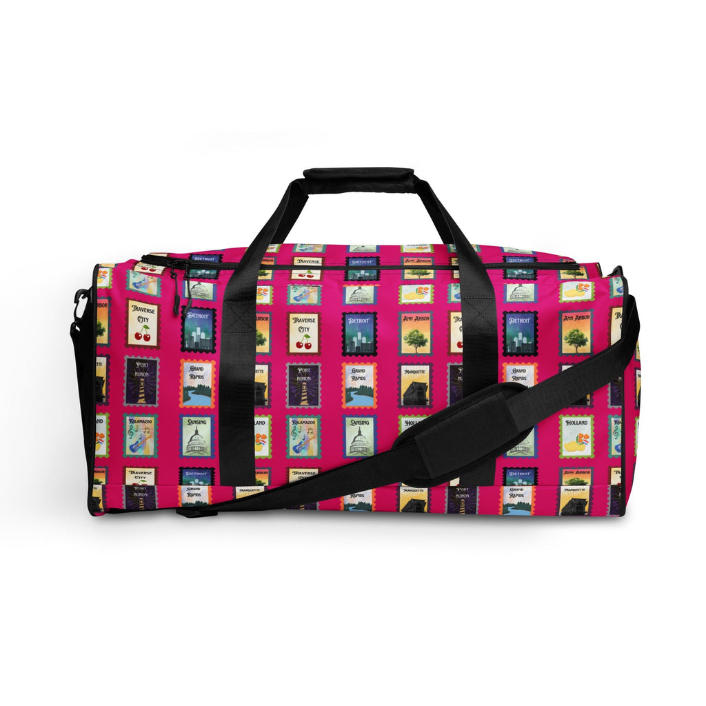 Michigan postal stamps Duffle bag
