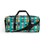 Turquoise Michigan cities Duffle bag by La Vie Bien