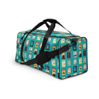 Turquoise Michigan cities Duffle bag by La Vie Bien