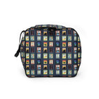 Michigan cities postage stamp Duffle bag by La Vie Bien