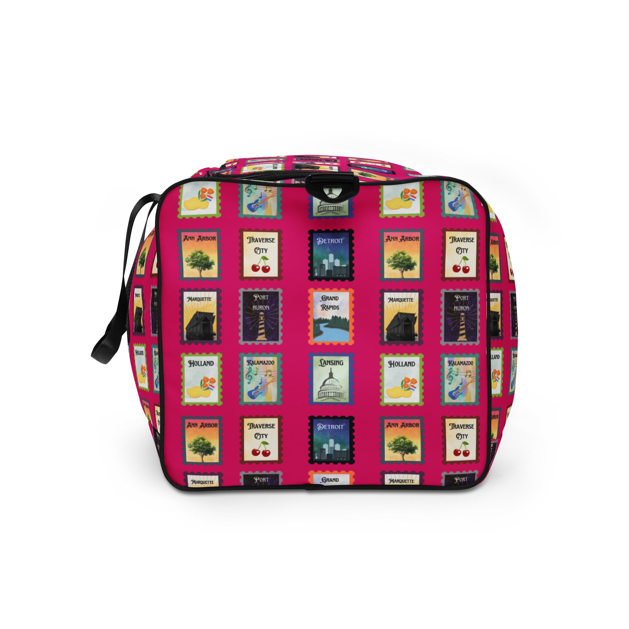 Michigan postal stamps Duffle bag