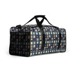Michigan cities postage stamp Duffle bag by La Vie Bien