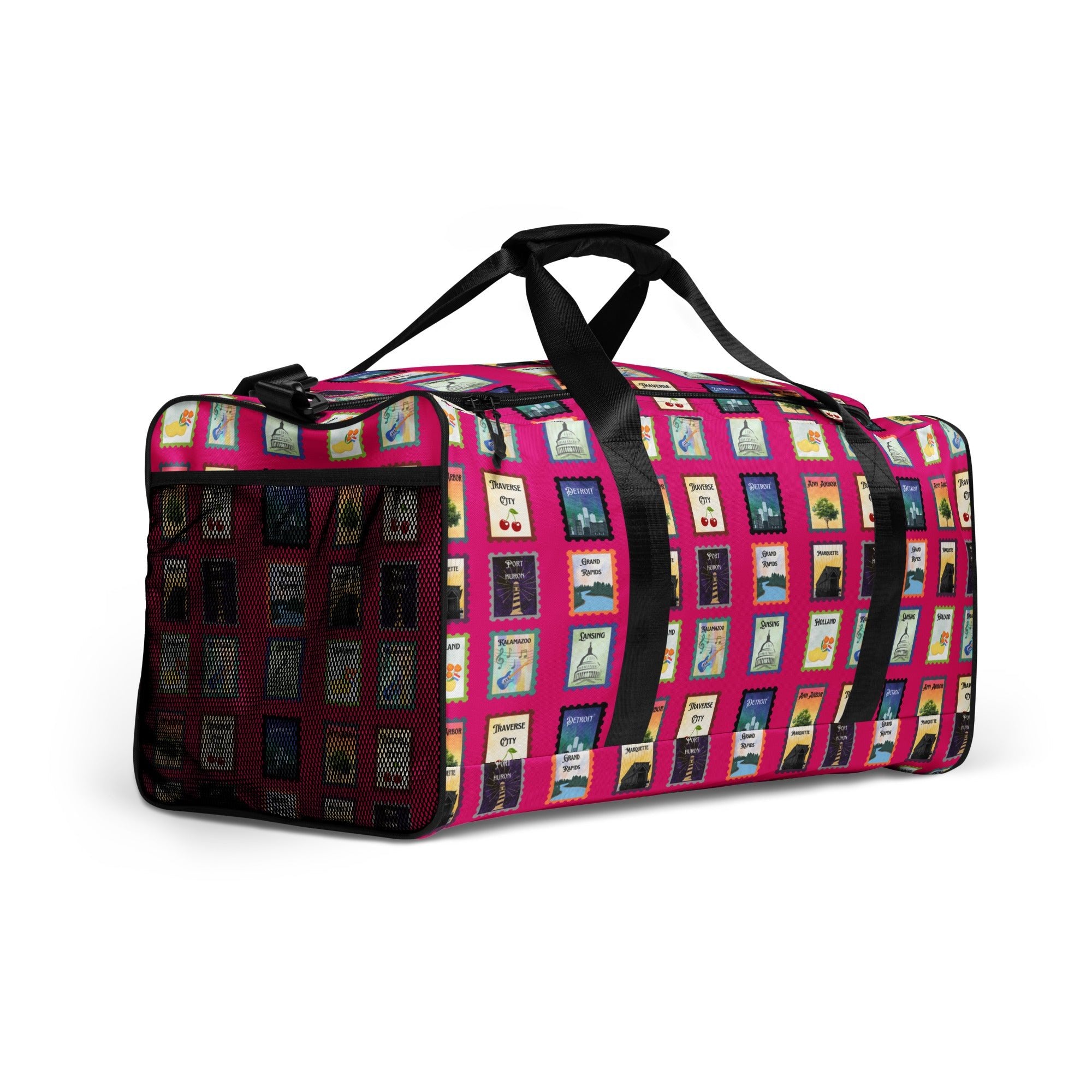 Michigan postal stamps Duffle bag